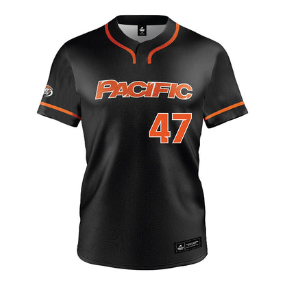 Pacific - NCAA Baseball : Carson Revay - Black Jersey-0
