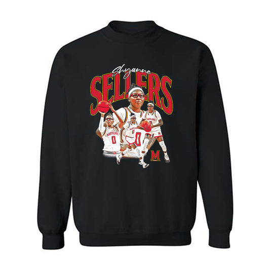 Maryland - NCAA Women's Basketball : Shyanne Sellers - Crewneck Sweatshirt Player Collage