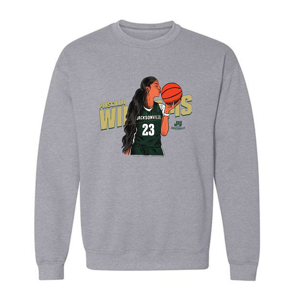 Jacksonville - NCAA Women's Basketball : Priscilla Williams - Individual Caricature Crewneck Sweatshirt