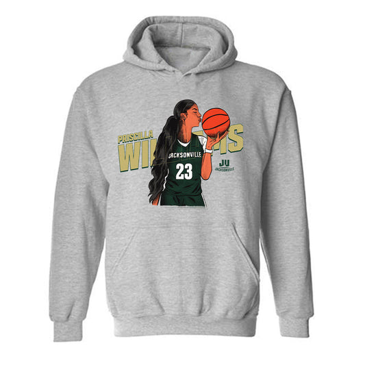 Jacksonville - NCAA Women's Basketball : Priscilla Williams - Individual Caricature Hooded Sweatshirt