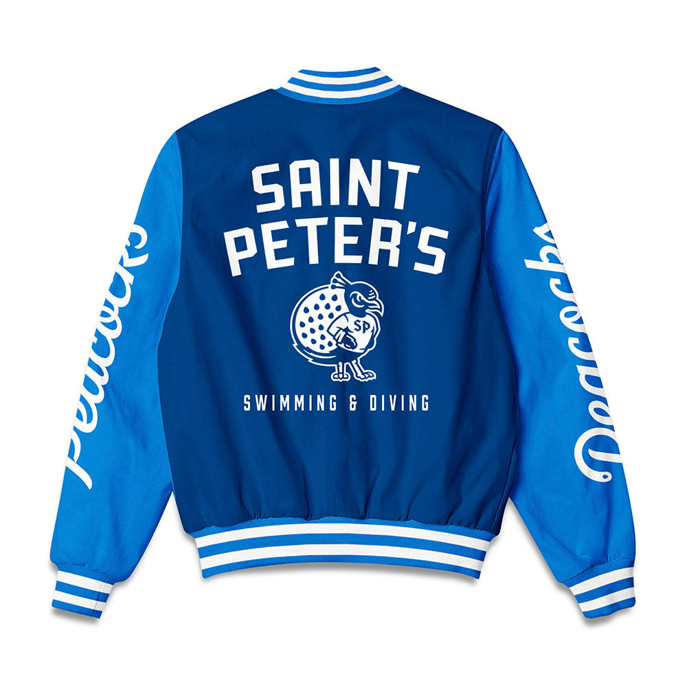 Saint Peter's - NCAA Women's Swimming & Diving : Madison McKinney - Bomber Jacket-1