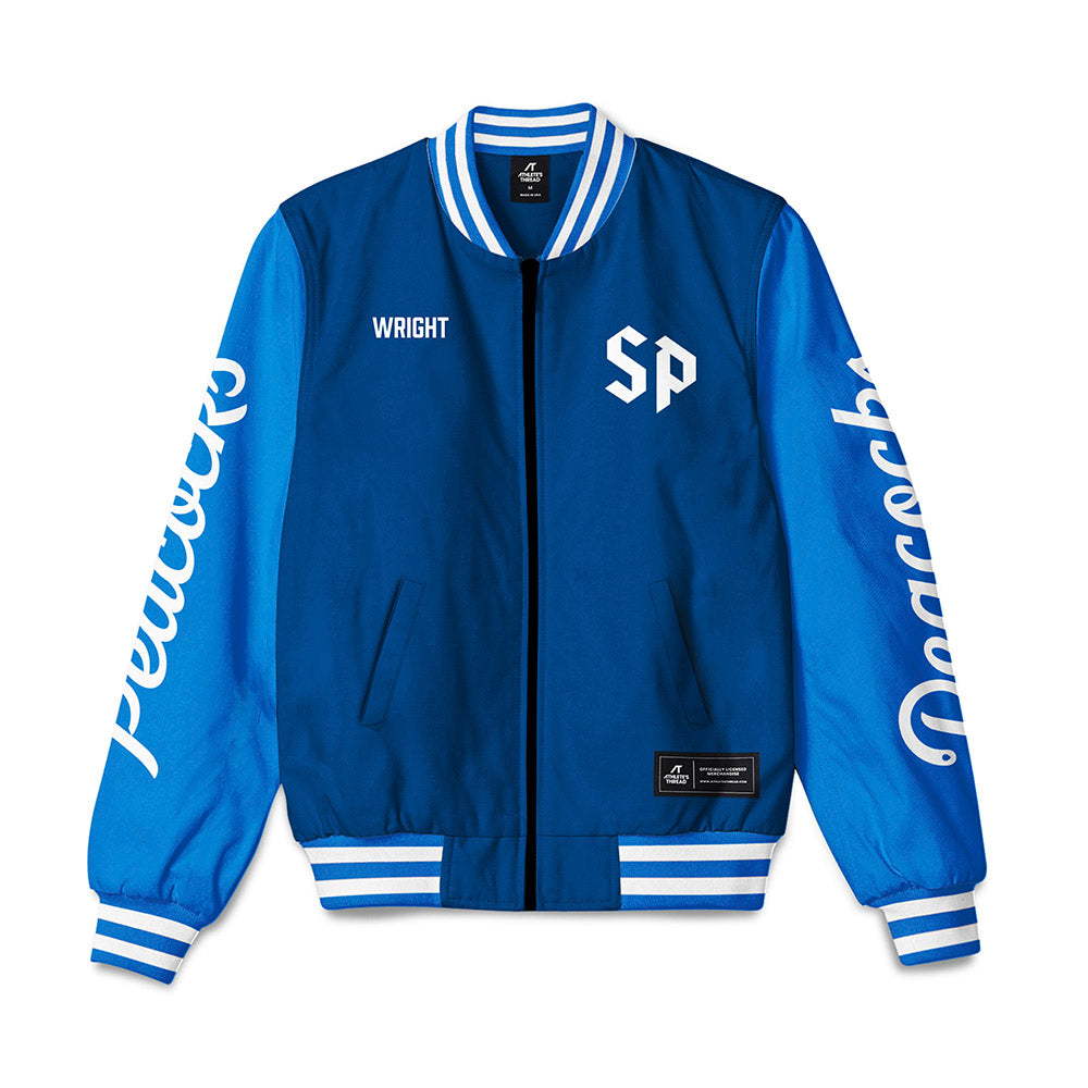 Saint Peter's - NCAA Men's Swimming & Diving : Christian Wright - Bomber Jacket-0