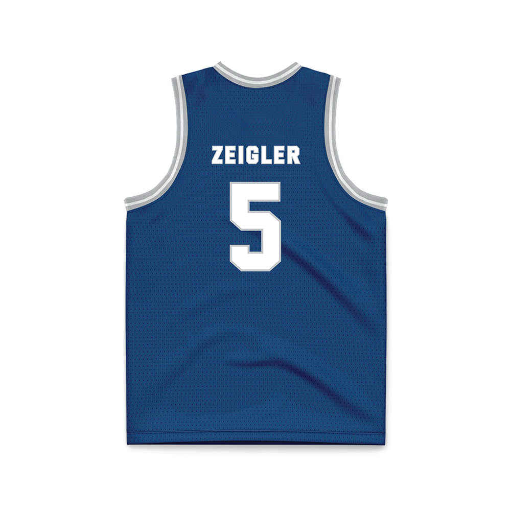 Saint Peter's - NCAA Men's Basketball : Armoni Zeigler - Blue Basketball Jersey-1