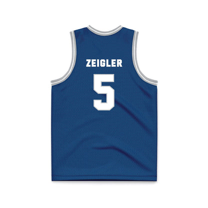 Saint Peter's - NCAA Men's Basketball : Armoni Zeigler - Blue Basketball Jersey-1