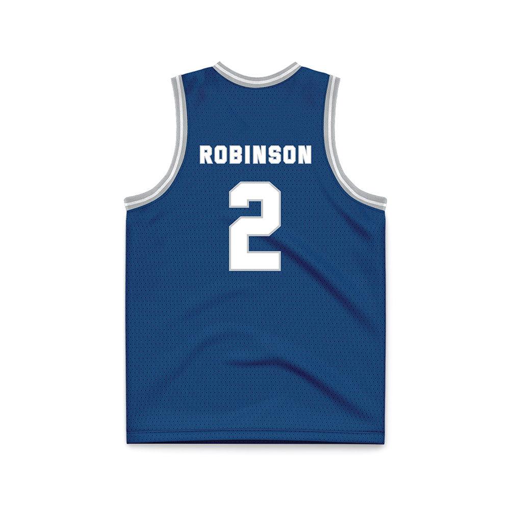 Saint Peter's - NCAA Men's Basketball : Tj Robinson - Blue Basketball Jersey-1