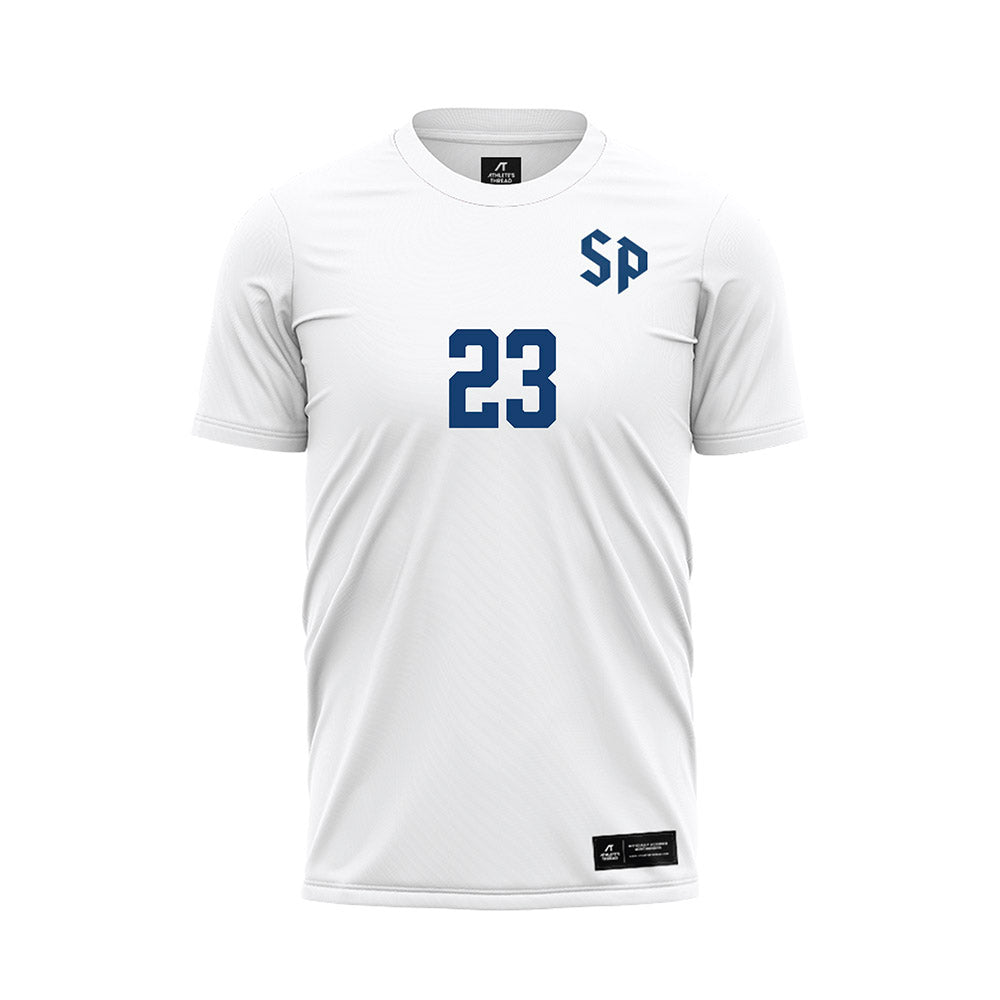 Saint Peter's - NCAA Men's Soccer : Jakub Piszczatowski - White Soccer Jersey-0