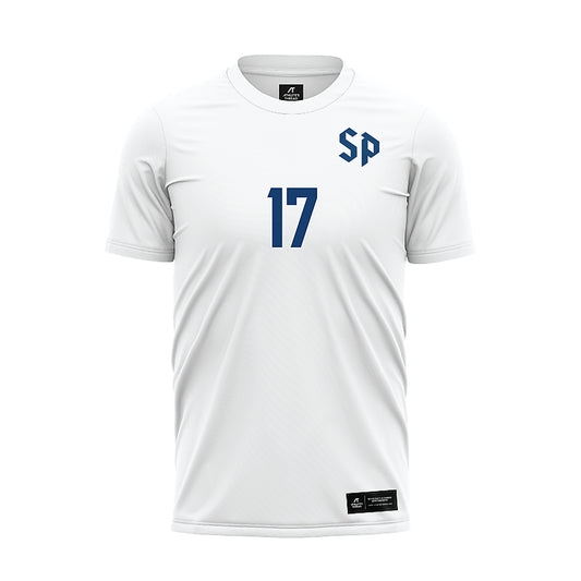 Saint Peter's - NCAA Men's Soccer : Omre Etienne - White Soccer Jersey-0
