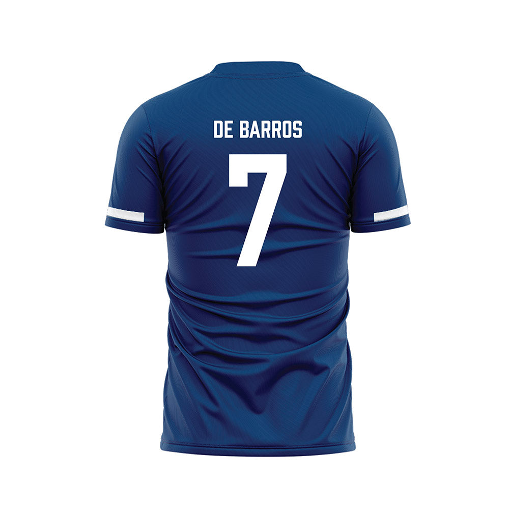 Saint Peter's - NCAA Women's Soccer : Alexa De Barros - Blue Soccer Jersey-1