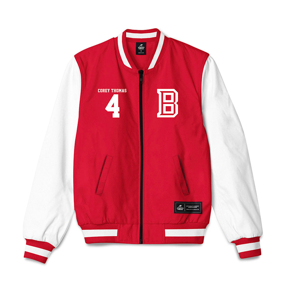 Bradley - NCAA Men's Basketball : Corey Thomas - Bomber Jacket-0