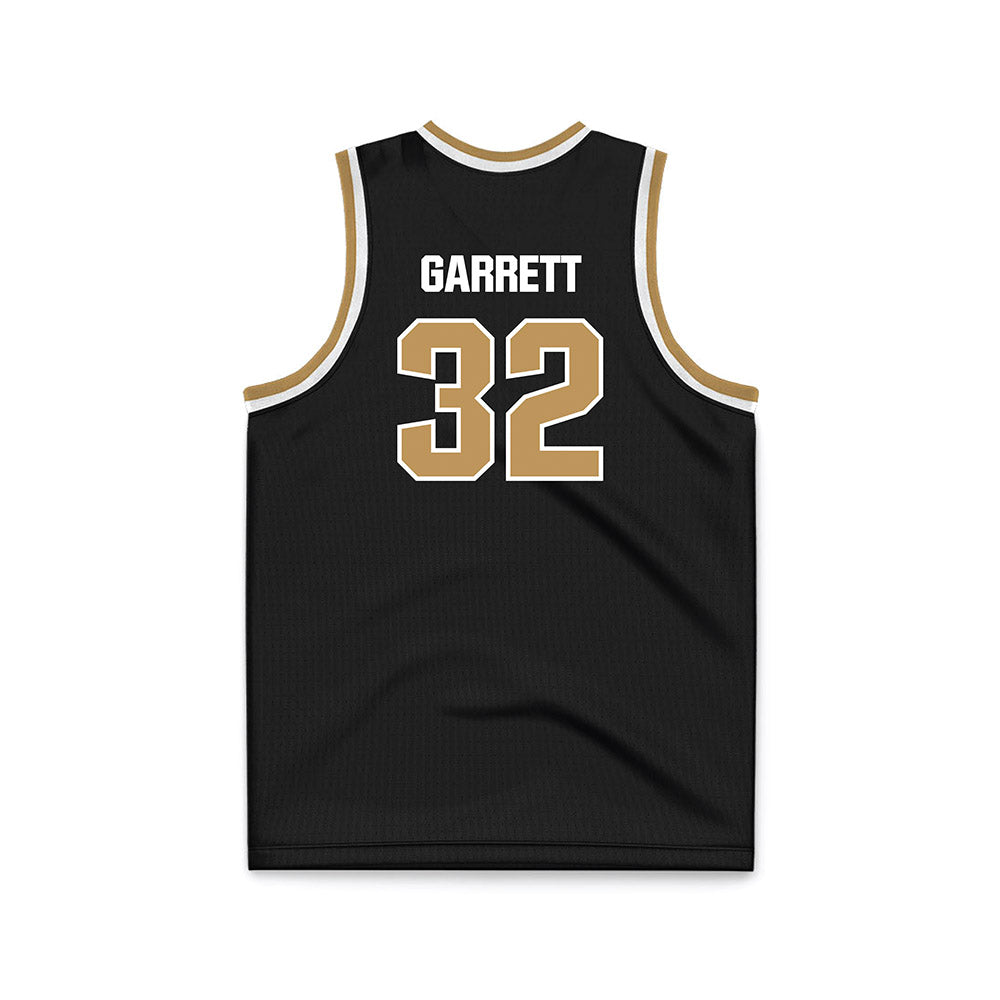 Oakland - NCAA Men's Basketball : Isaac Garrett - Black Basketball Jersey-1