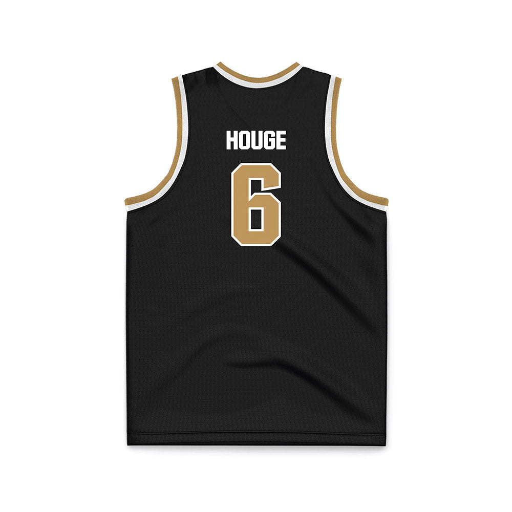 Oakland - NCAA Men's Basketball : Michael Houge - Black Basketball Jersey-1