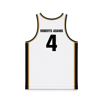 Oakland - NCAA Women's Basketball : Sereniti Roberts Adams - White Basketball Jersey-1