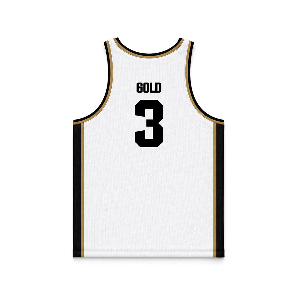 Oakland - NCAA Women's Basketball : Layla Gold - White Basketball Jersey-1