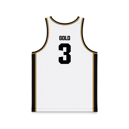Oakland - NCAA Women's Basketball : Layla Gold - White Basketball Jersey-1