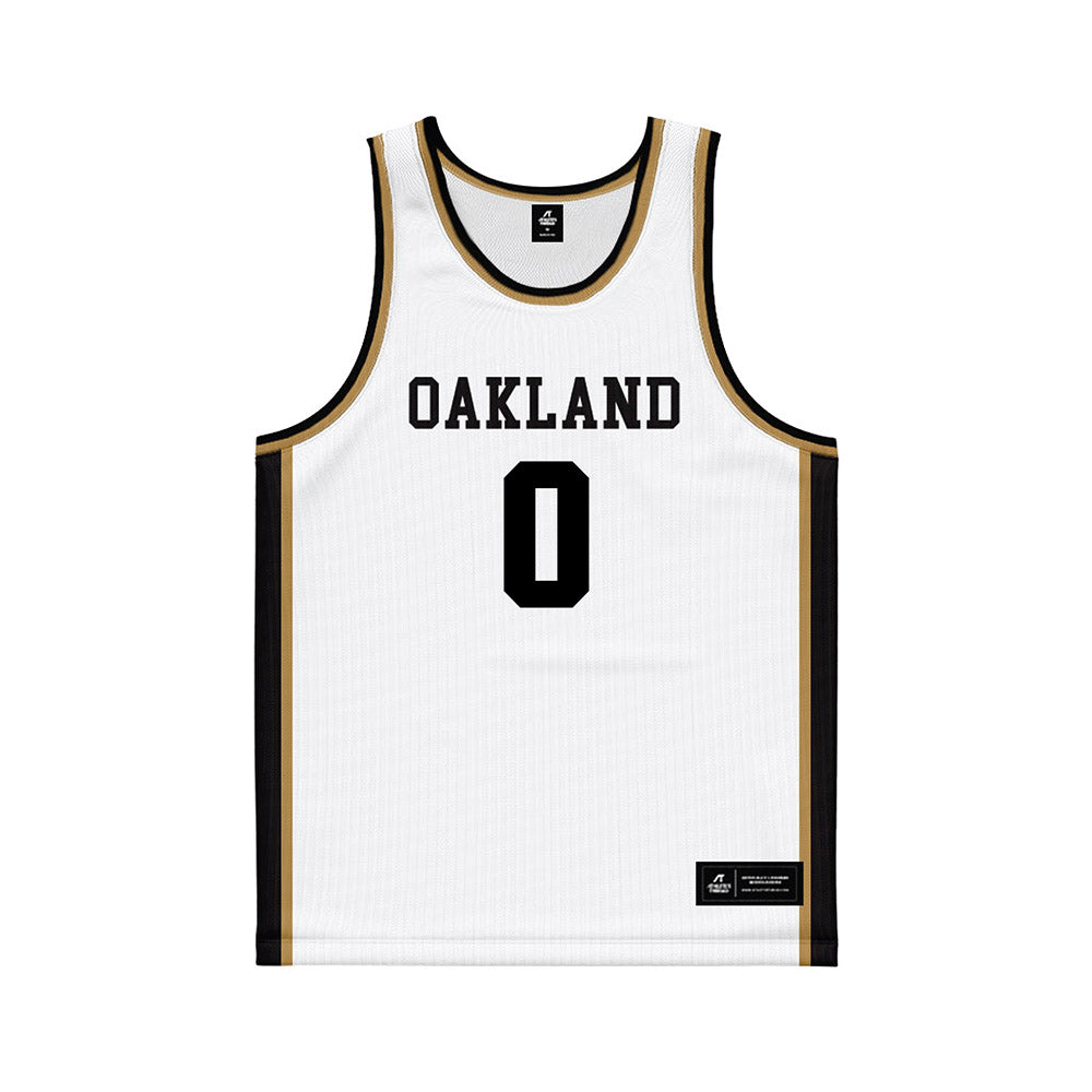 Oakland - NCAA Women's Basketball : Kyra Lawrence - White Basketball Jersey-0