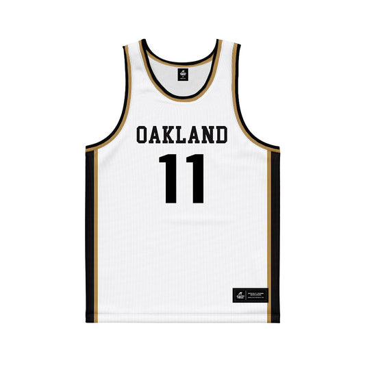 Oakland - NCAA Women's Basketball : Aalyssa Rogers - White Basketball Jersey-0