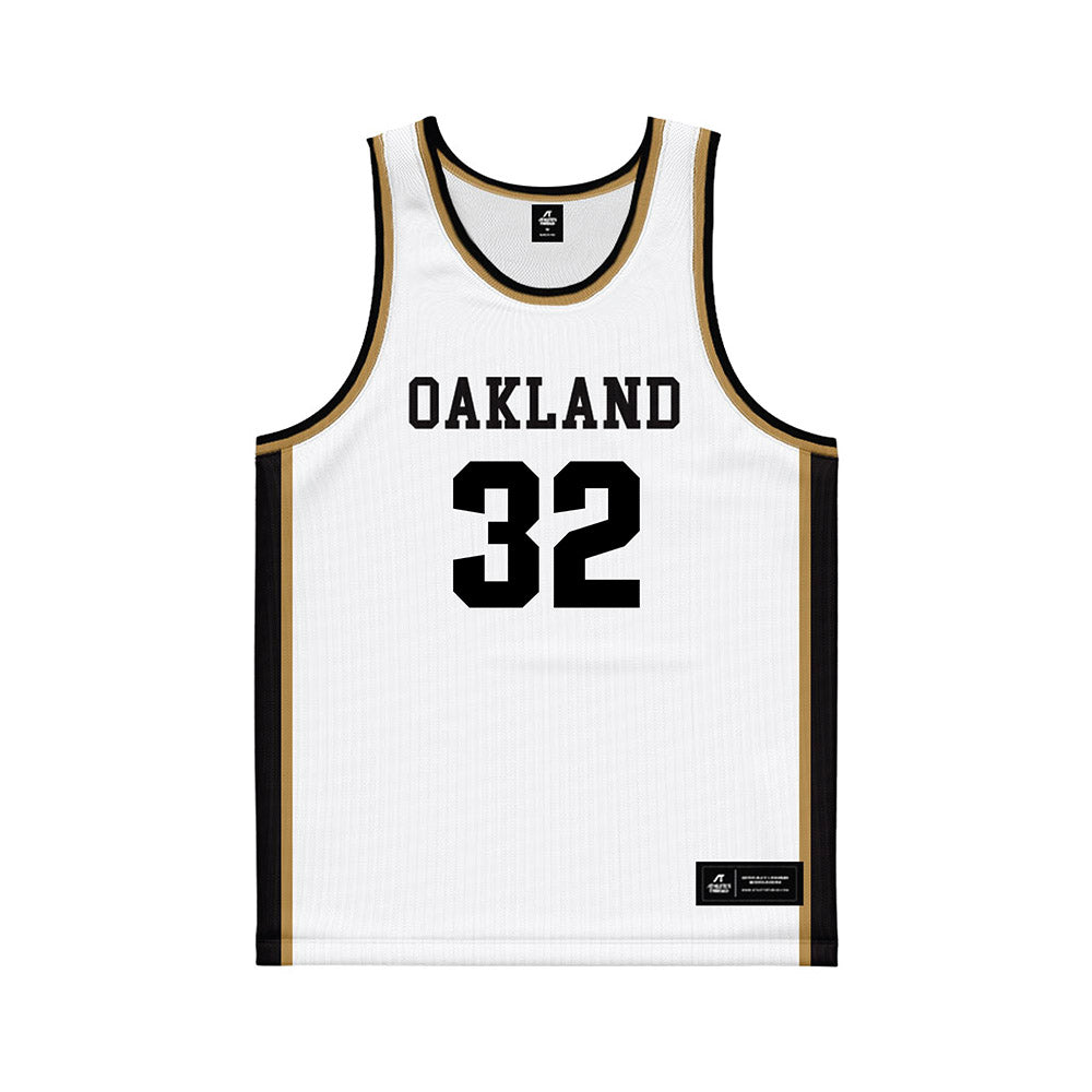 Oakland - NCAA Women's Basketball : Karinna Trotter - White Basketball Jersey-0
