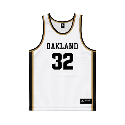 Oakland - NCAA Women's Basketball : Karinna Trotter - White Basketball Jersey-0