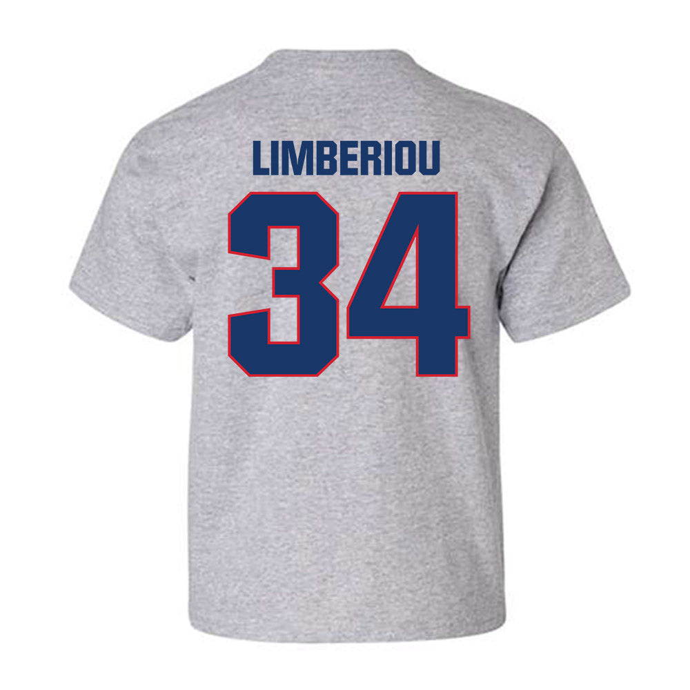 Francis Marion - NCAA Acrobatics & Tumbling : Mia Limberiou - Youth T-Shirt-1