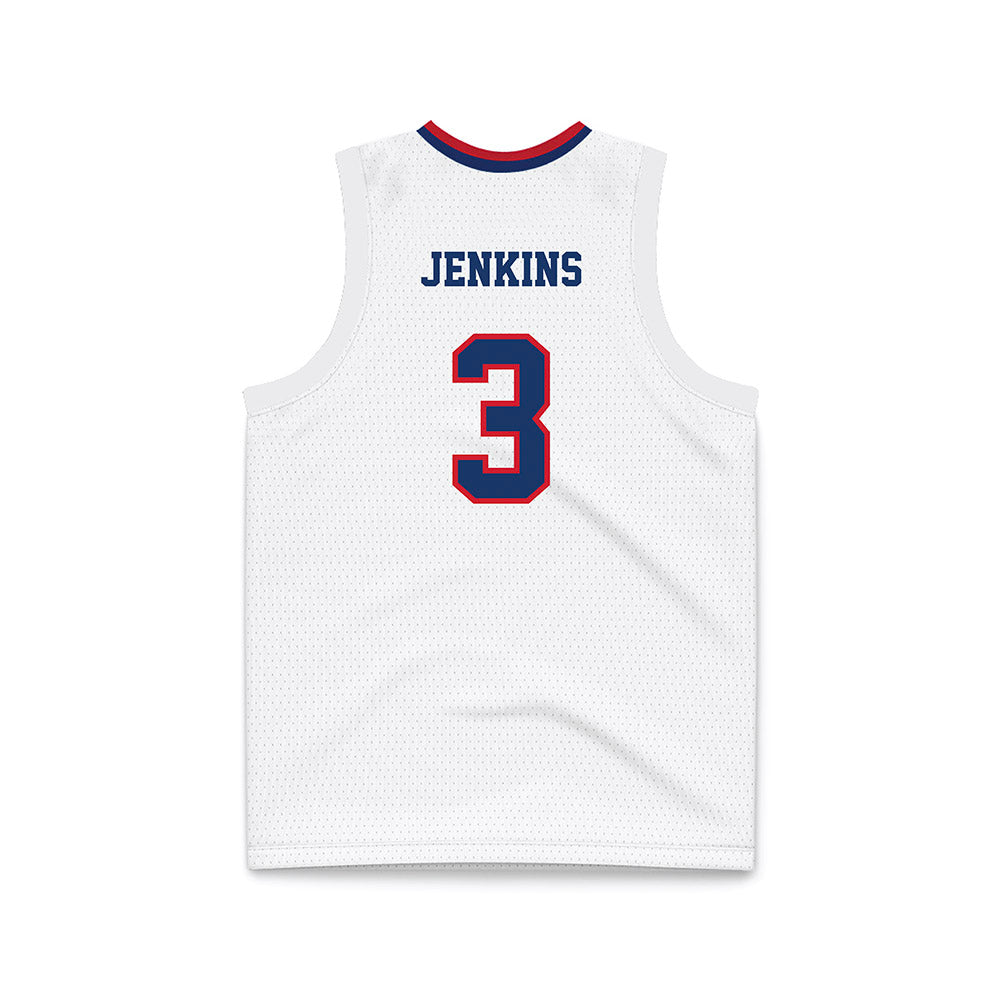 Francis Marion - NCAA Men's Basketball : John-Michael Jenkins - White Basketball Jersey-1