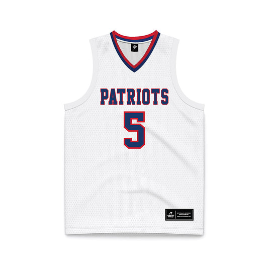 Francis Marion - NCAA Men's Basketball : Farid SaintCyr Jr - White Basketball Jersey-0
