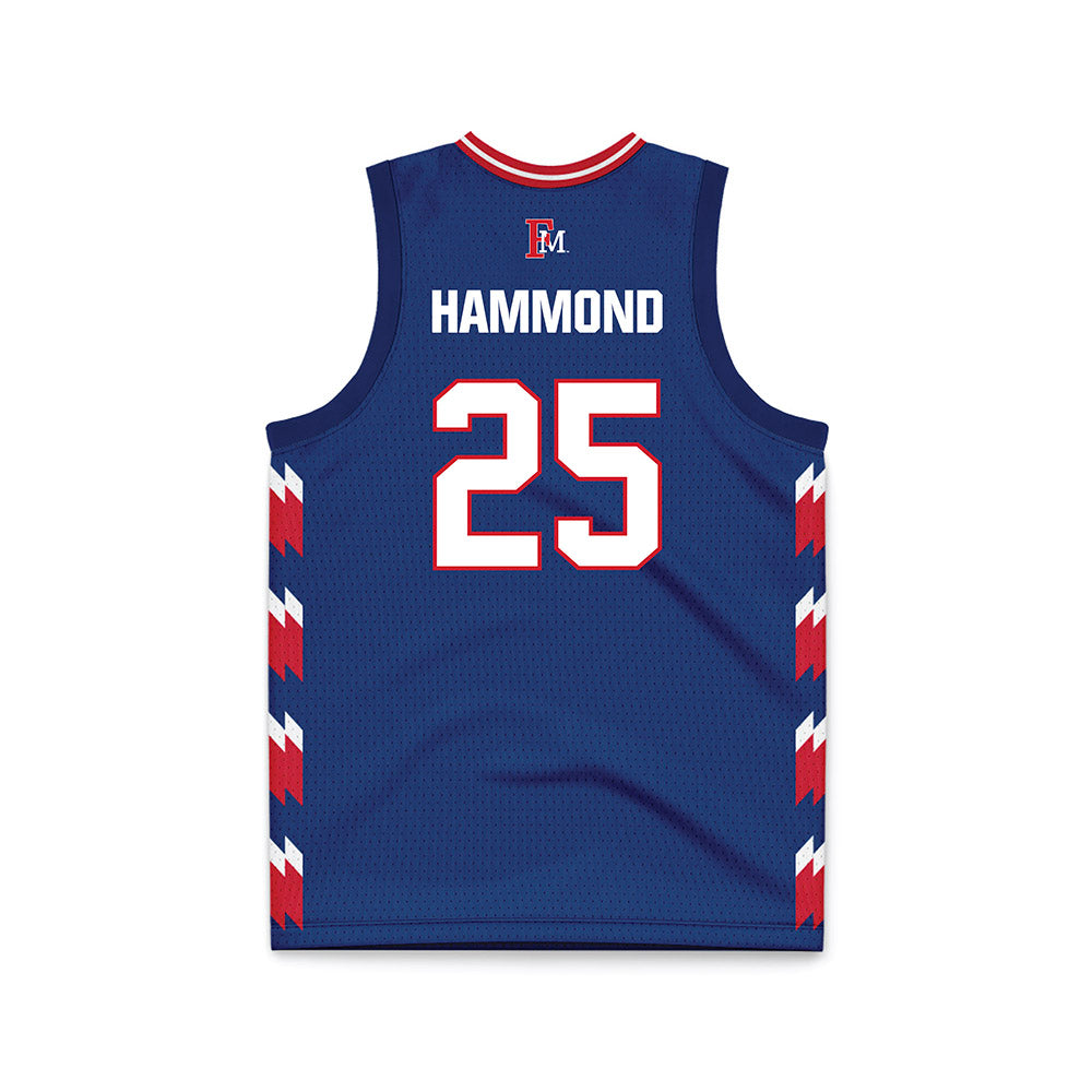 Francis Marion - NCAA Women's Basketball : Rebecca Hammond - Navy Basketball Jersey-1