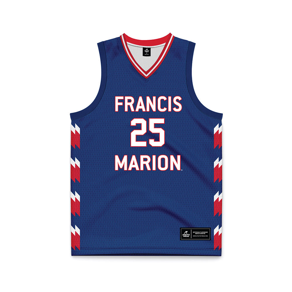 Francis Marion - NCAA Women's Basketball : Rebecca Hammond - Navy Basketball Jersey-0