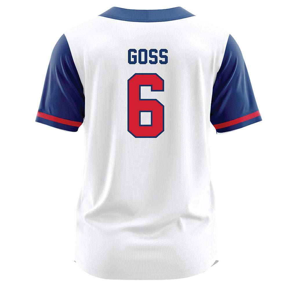Francis Marion - NCAA Softball : Mikaela Goss - White Jersey-1