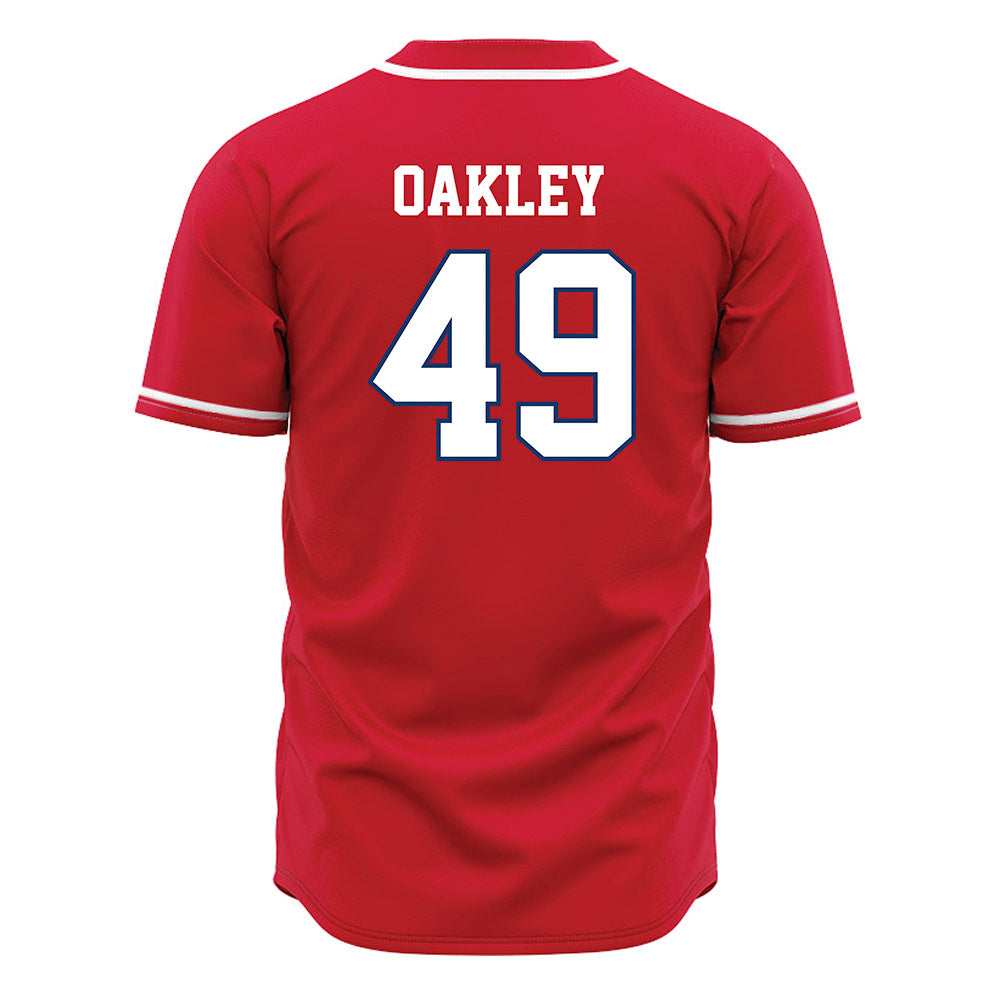Francis Marion - NCAA Baseball : Caleb Oakley - Red Jersey-1