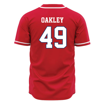 Francis Marion - NCAA Baseball : Caleb Oakley - Red Jersey-1