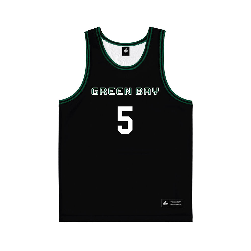 UW Green Bay - NCAA Women's Basketball : Sophie Lahti - Black Basketball Jersey