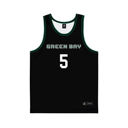 UW Green Bay - NCAA Women's Basketball : Sophie Lahti - Black Basketball Jersey