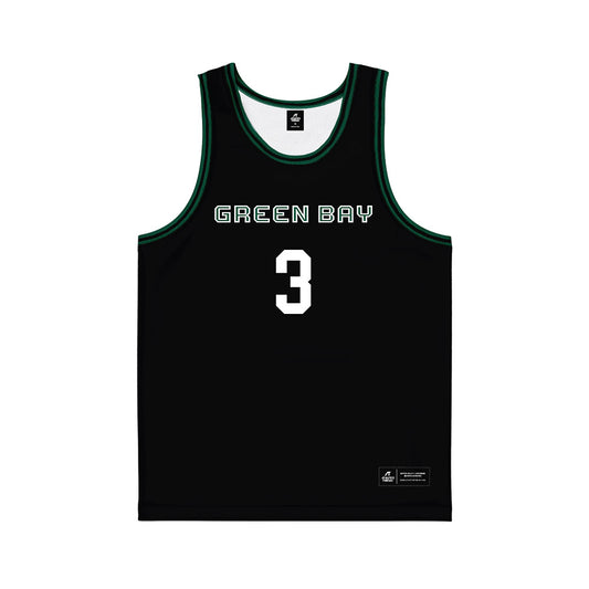 UW Green Bay - NCAA Women's Basketball : Madison Skorupski - Black Basketball Jersey-0