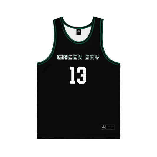 UW Green Bay - NCAA Women's Basketball : Madison Hoffmann - Black Basketball Jersey-0