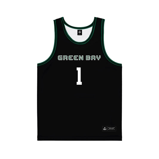 UW Green Bay - NCAA Women's Basketball : Cassie Schiltz - Black Basketball Jersey