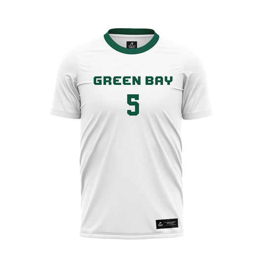 UW Green Bay - NCAA Men's Soccer : Ty Perkins - White Soccer Jersey-0