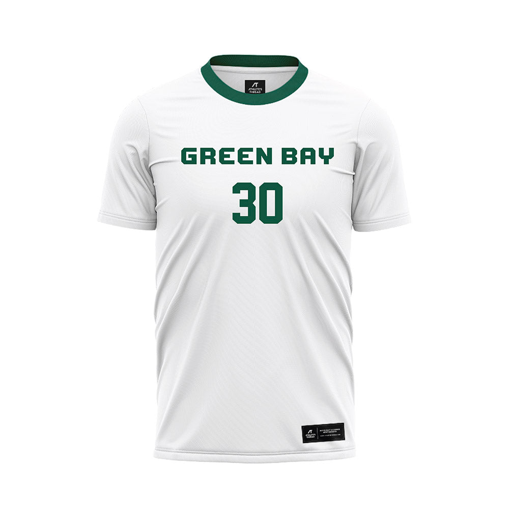 UW Green Bay - NCAA Men's Soccer : Josh Snyder - White Soccer Jersey
