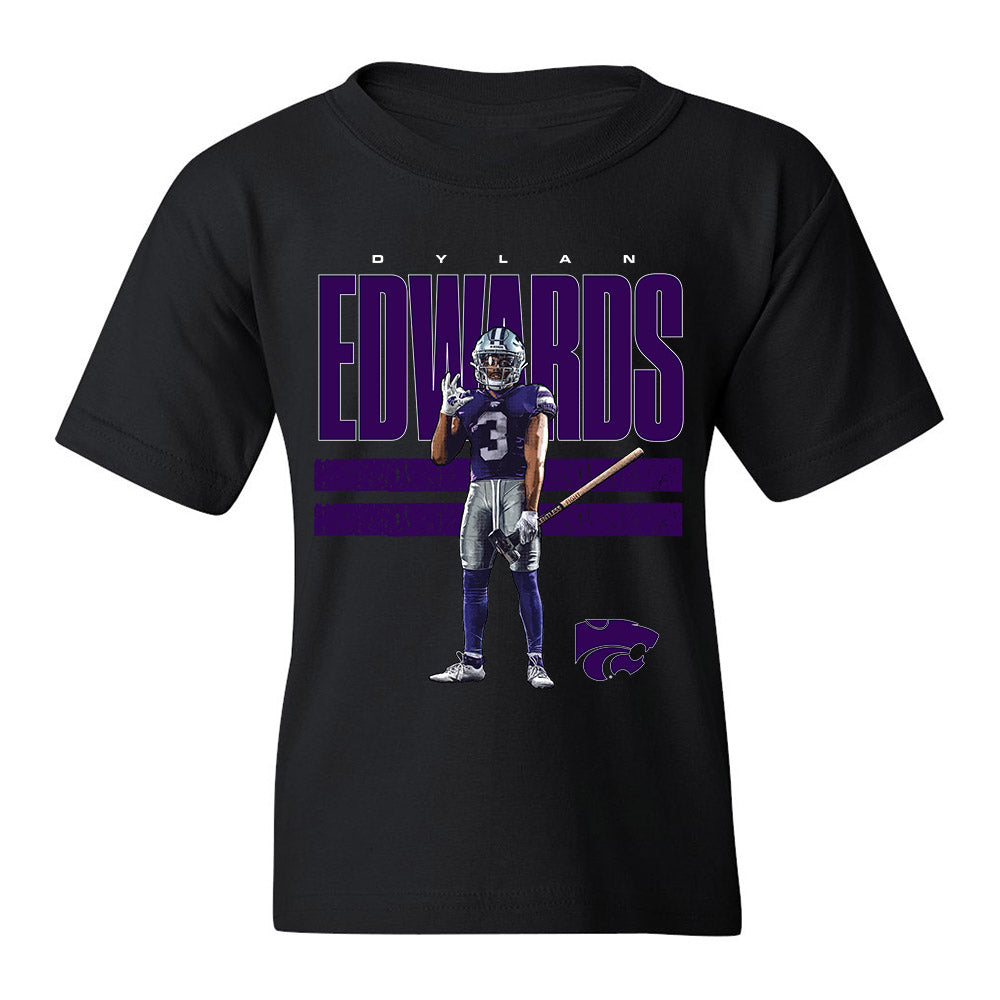 Kansas State - NCAA Football : Dylan Edwards - Individual Caricature Youth T-Shirt