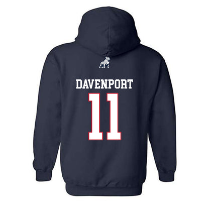 Samford - NCAA Men's Basketball : Cooper Davenport - Hooded Sweatshirt-1