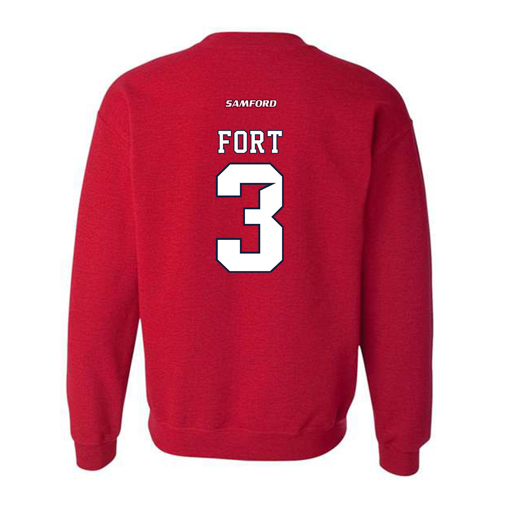 Samford - NCAA Men's Basketball : Trey Fort - Crewneck Sweatshirt-1