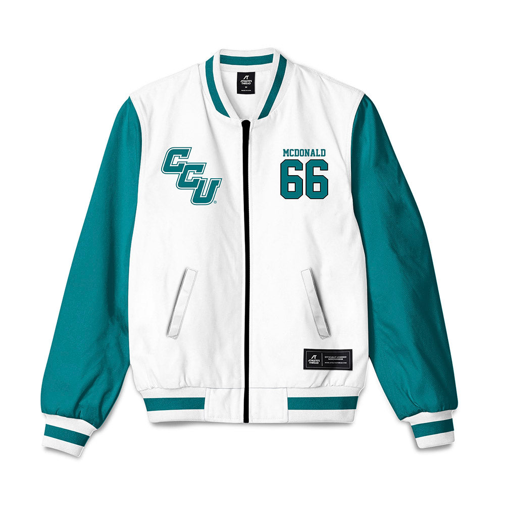 Coastal Carolina - NCAA Football : Kain McDonald - Bomber Jacket-0