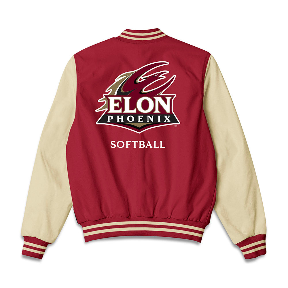 Elon - NCAA Softball : Mauri Murray - Bomber Jacket-1