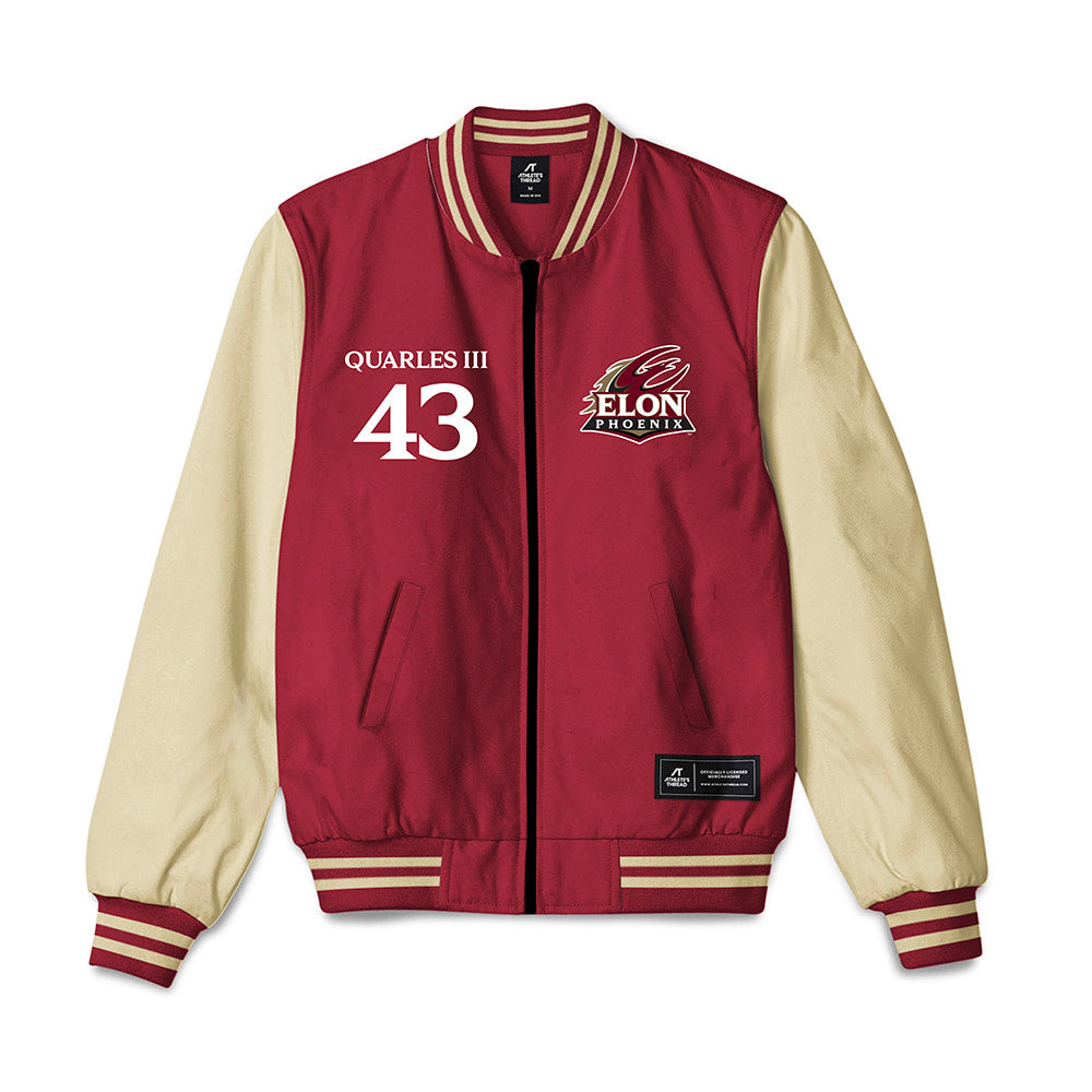 Elon - NCAA Football : Douglas Quarles III - Bomber Jacket-0