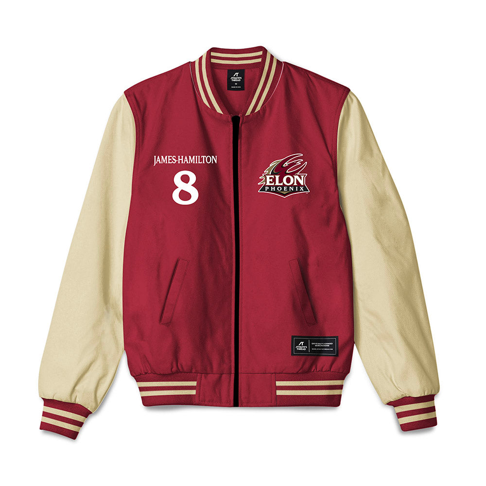 Elon - NCAA Football : Darren James-Hamilton - Bomber Jacket-0