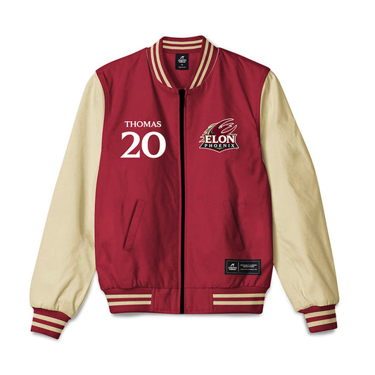 Elon - NCAA Football : TJ Thomas - Bomber Jacket