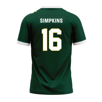 Baylor - NCAA Football : Kendrick Simpkins - Green Premium Football Jersey