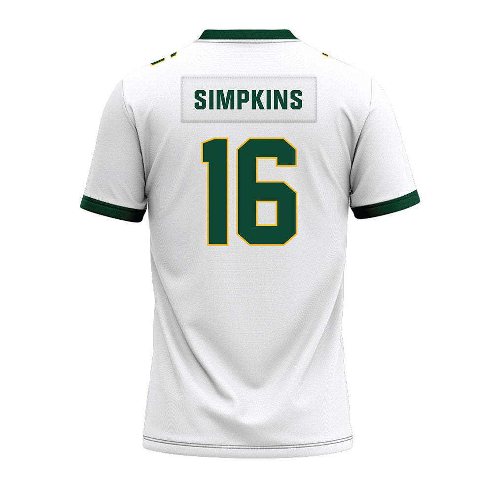 Baylor - NCAA Football : Kendrick Simpkins - White Premium Football Jersey