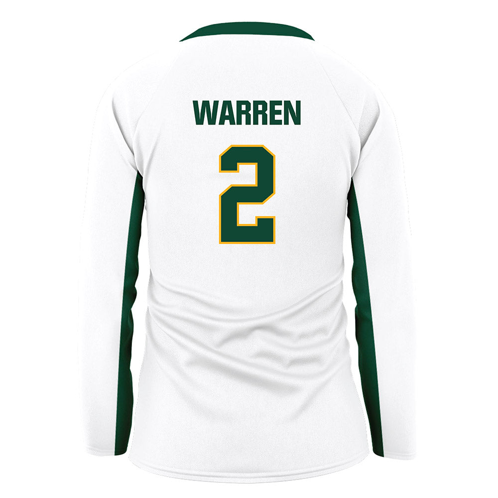 Baylor - NCAA Women's Volleyball : Bailey Warren - White Volleyball Jersey-1
