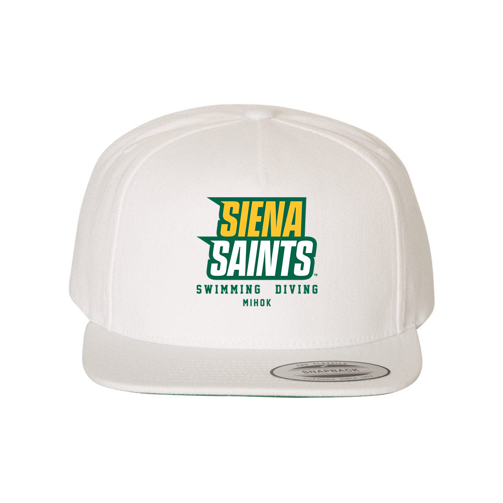 Siena - NCAA Women's Swimming & Diving : Julia Mihok - Snapback Hat-0