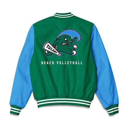 Tulane - NCAA Beach Volleyball : Lauren Mann - Bomber Jacket-1